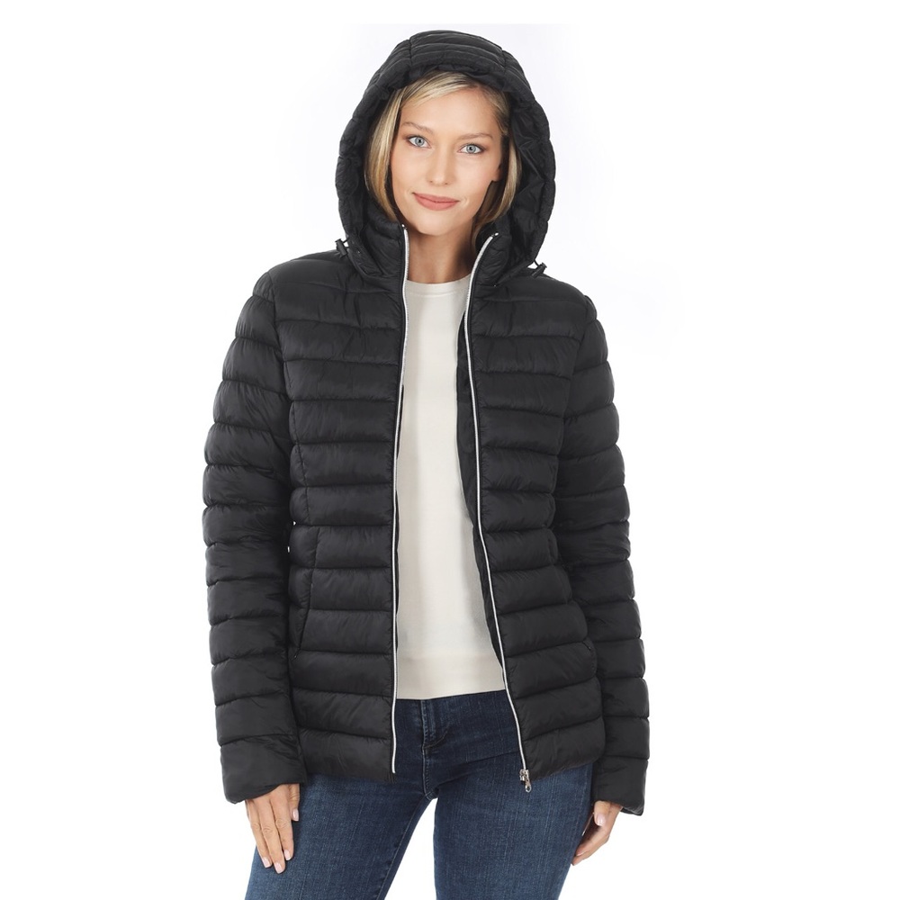 Women’s Black Puffer Jacket XL - Picture 3 of 13